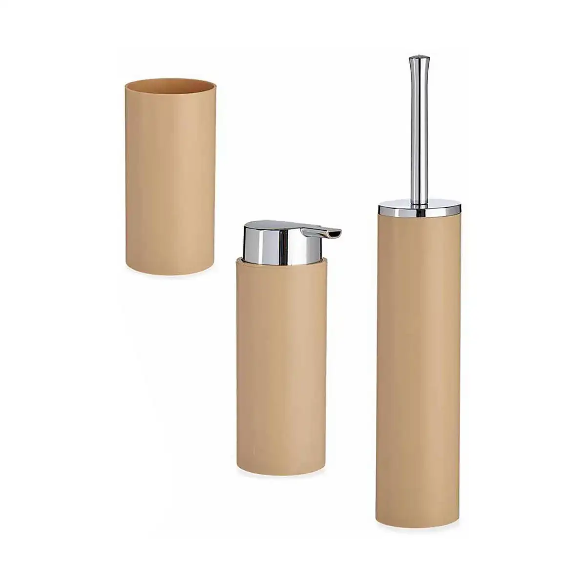 Ensemble de bain marron plastique 3 pieces_9947. DIAYTAR COTE D'IVOIRE - Votre Portail Vers l'Exclusivité. Explorez notre boutique en ligne pour découvrir des produits uniques et raffinés, conçus pour ceux qui recherchent l'excellence.