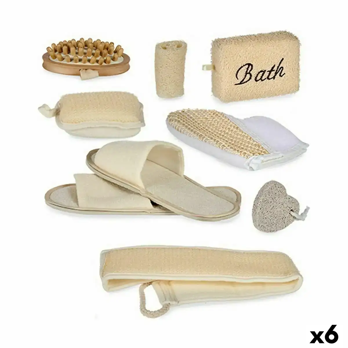 Ensemble de bain panier marron 6 unites _2888. Bienvenue chez DIAYTAR COTE D'IVOIRE - Où Chaque Objet a son Histoire. Découvrez notre sélection méticuleuse et choisissez des articles qui racontent l'âme du Côte d'Ivoire.