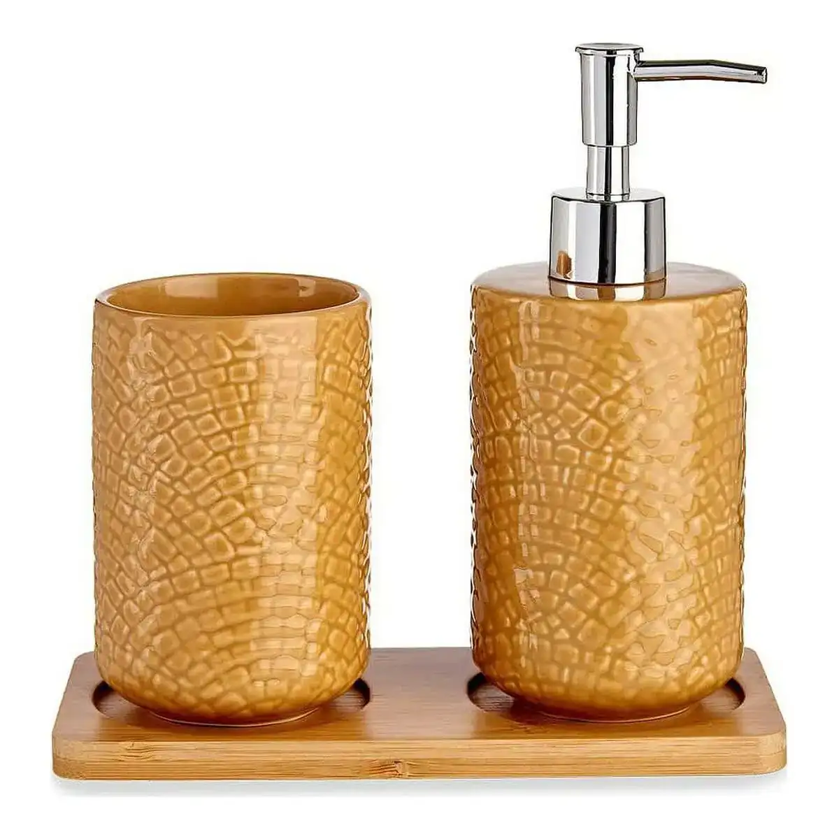 Ensemble de bain places ceramique bambou camel 3 pcs _9599. Bienvenue sur DIAYTAR COTE D'IVOIRE - Où Chaque Produit a son Charme. Explorez notre sélection minutieuse et trouvez des articles qui vous séduisent et vous inspirent.