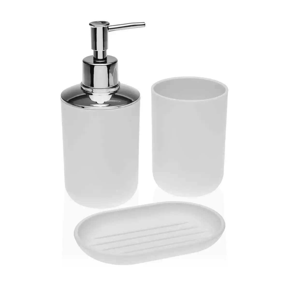 Ensemble de bain versa blanc polypropylene 7 5 x 18 x 7 5 cm _2531. Votre Destination de Choix: DIAYTAR COTE D'IVOIRE - Où l'Authenticité Rencontre la Commodité. Faites l'expérience de magasiner en ligne pour des articles qui incarnent la richesse culturelle et la modernité du Côte d'Ivoire.