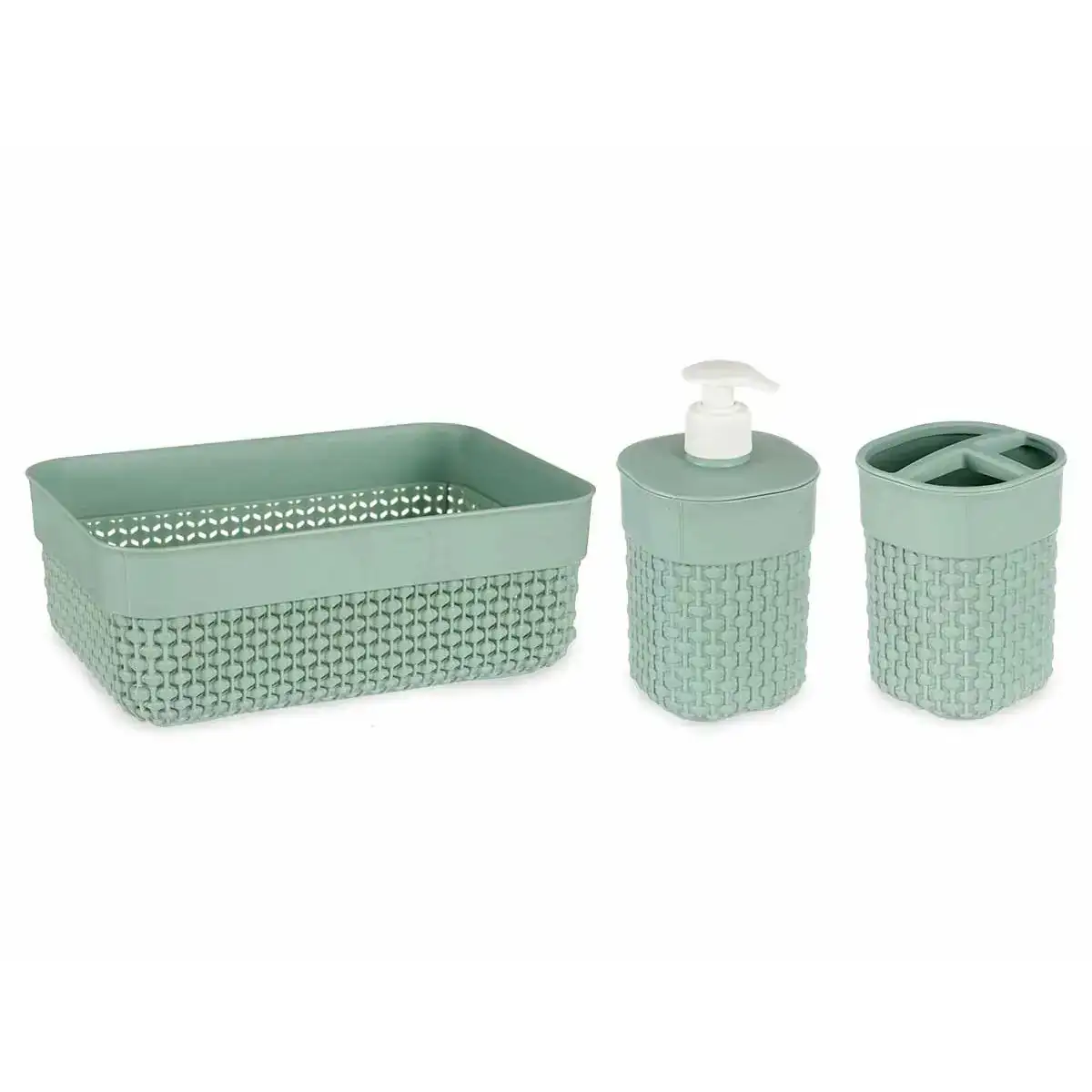Ensemble de bain vert plastique 3 pcs _7950. Entrez dans DIAYTAR COTE D'IVOIRE - Où Chaque Détail Compte. Explorez notre boutique en ligne pour trouver des produits de haute qualité, soigneusement choisis pour répondre à vos besoins et vos désirs.