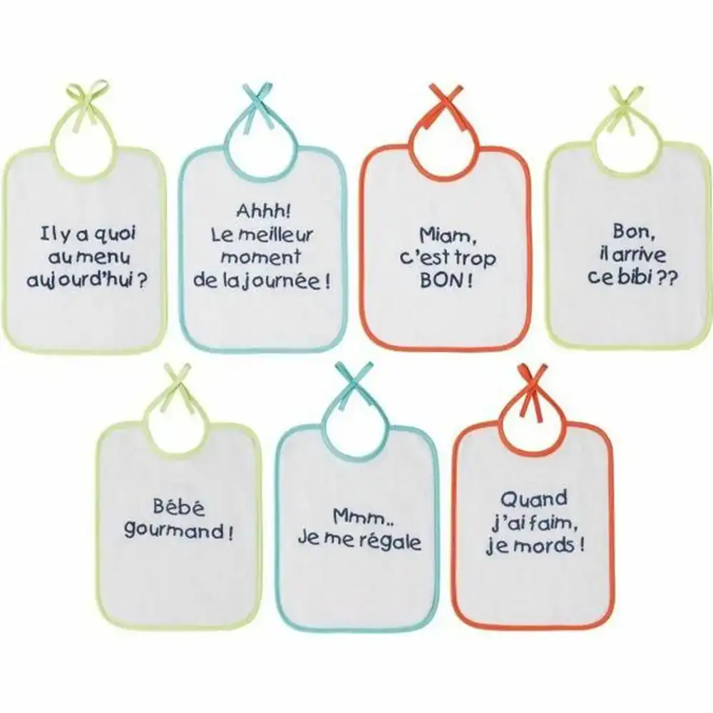 Ensemble de bavoirs babycalin message print 20 x 25 cm 7 unites blanc_1014. Bienvenue chez DIAYTAR COTE D'IVOIRE - Où l'Authenticité Rencontre l'Accessibilité. Explorez notre sélection abordable et découvrez des articles qui incarnent l'essence du Côte d'Ivoire.