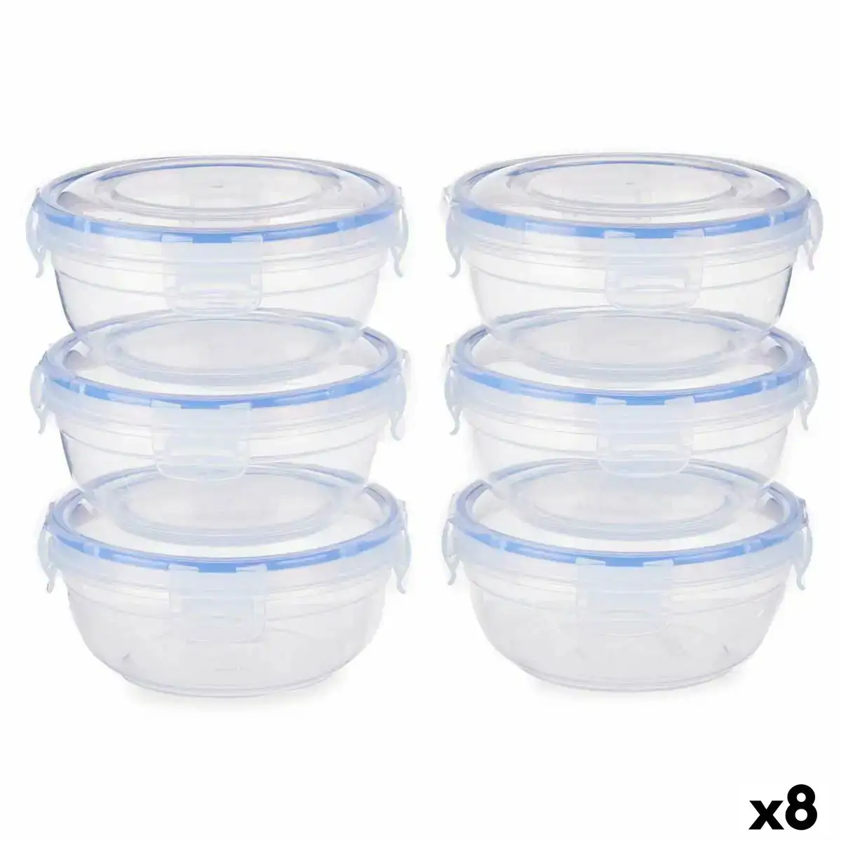 Ensemble de boites a lunch hermetique bleu transparent plastique 800 ml 15 5 x 7 5 x 15 5 cm 8 unites _5229. Bienvenue chez DIAYTAR COTE D'IVOIRE - Où le Shopping Devient une Aventure. Découvrez notre collection diversifiée et explorez des produits qui reflètent la diversité du Côte d'Ivoire.