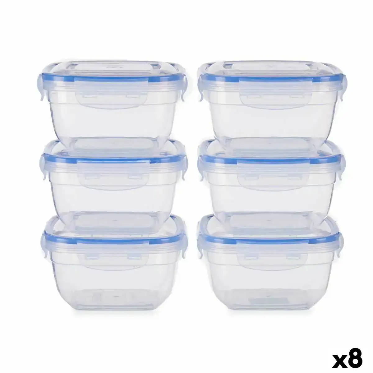 Ensemble de boites a lunch hermetique bleu transparent plastique 900 ml 14 5 x 8 5 x 14 5 cm 8 unites _2332. DIAYTAR COTE D'IVOIRE - L'Art de Choisir, l'Art de Vivre. Explorez notre univers de produits soigneusement sélectionnés pour vous offrir une expérience shopping riche et gratifiante.