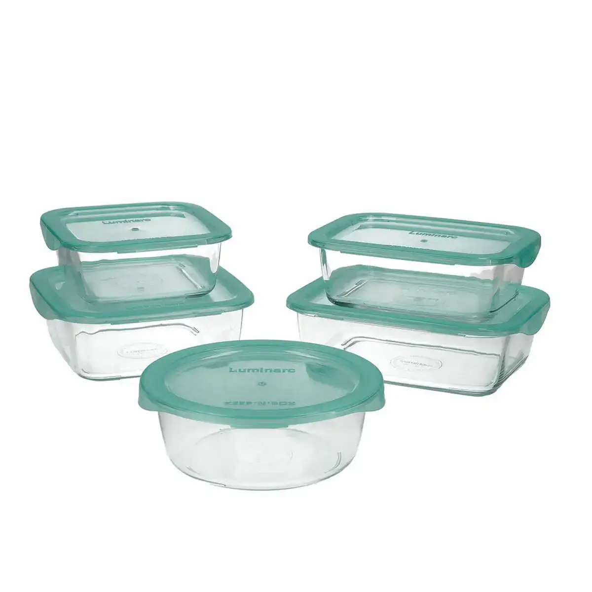 Ensemble de boites a lunch luminarc keep n lagon verre bicolore 5 pcs _2844. DIAYTAR COTE D'IVOIRE - L'Art de Choisir, l'Art de Vivre. Explorez notre univers de produits soigneusement sélectionnés pour vous offrir une expérience shopping riche et gratifiante.