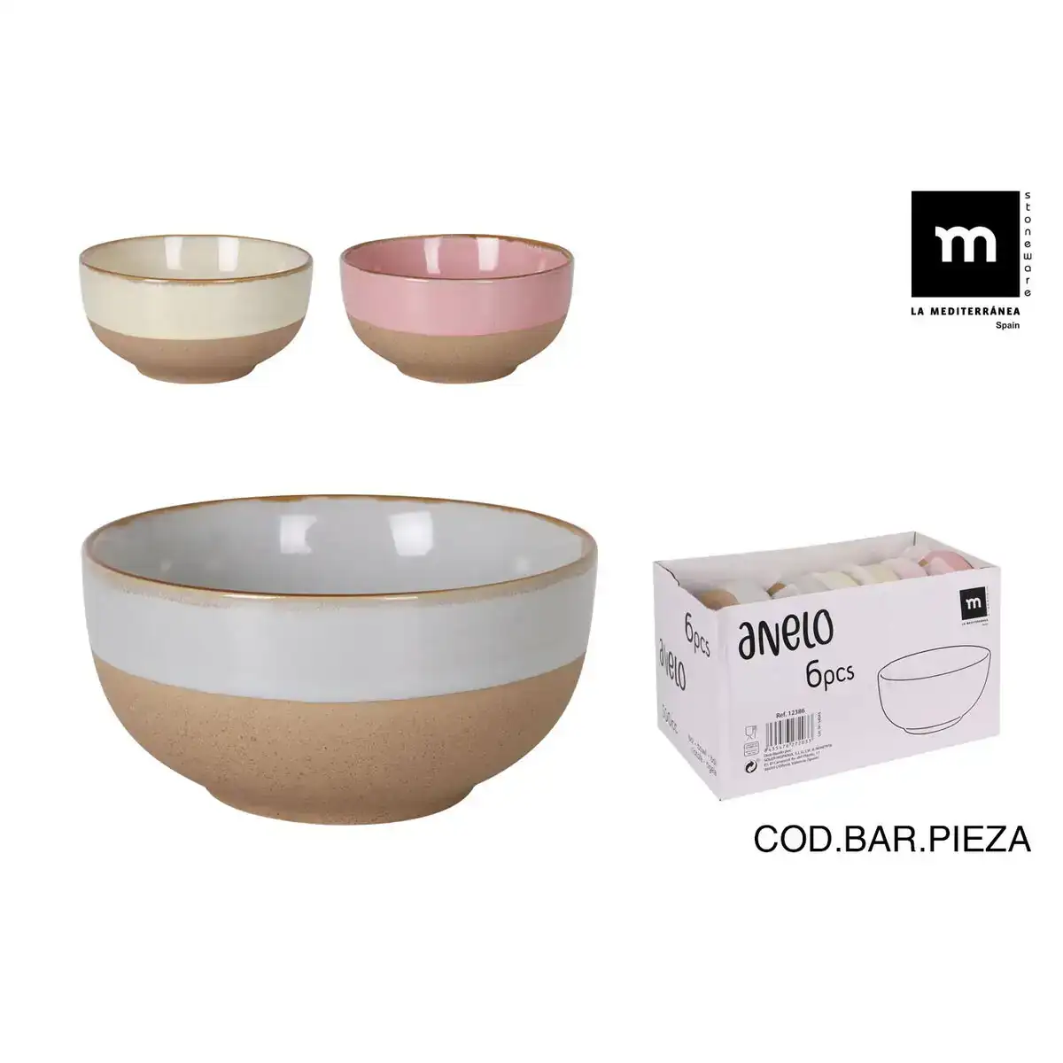 Ensemble de bols la mediterranea anelo 500 ml o 13 cm_4325. DIAYTAR COTE D'IVOIRE - Votre Destination pour un Shopping Inégalé. Naviguez à travers notre sélection minutieuse pour trouver des produits qui répondent à tous vos besoins.