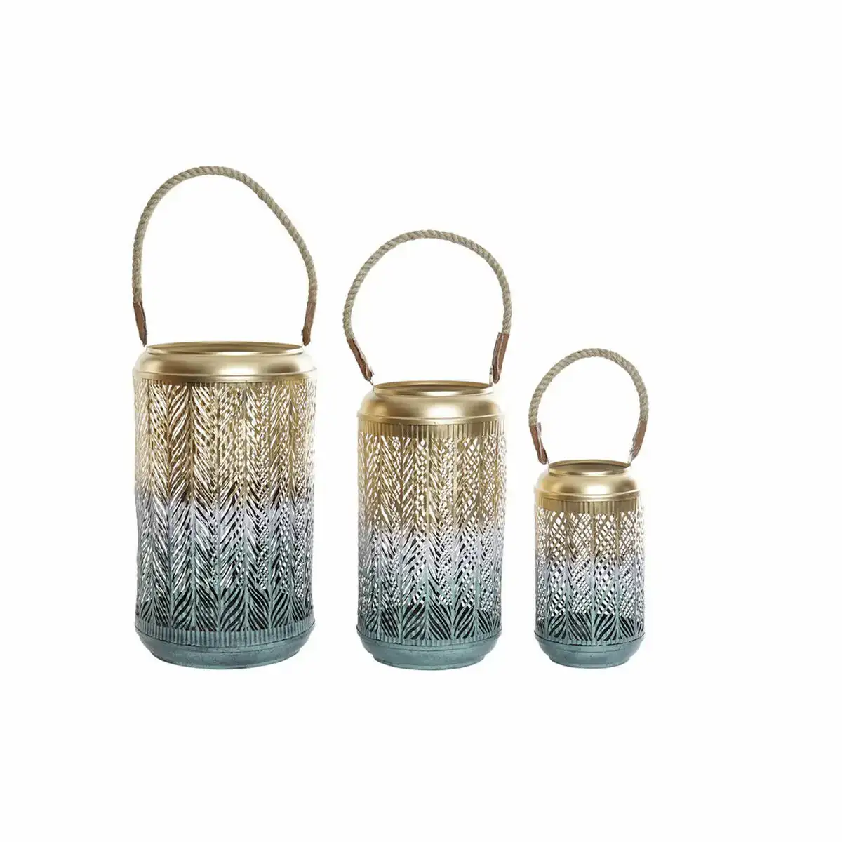 Ensemble de bougeoirs dkd home decor 3 pcs dore bleu metal corde pu 25 x 25 x 46 cm _8205. DIAYTAR COTE D'IVOIRE - L'Art du Shopping Sublime. Naviguez à travers notre catalogue et choisissez parmi des produits qui ajoutent une touche raffinée à votre vie quotidienne.