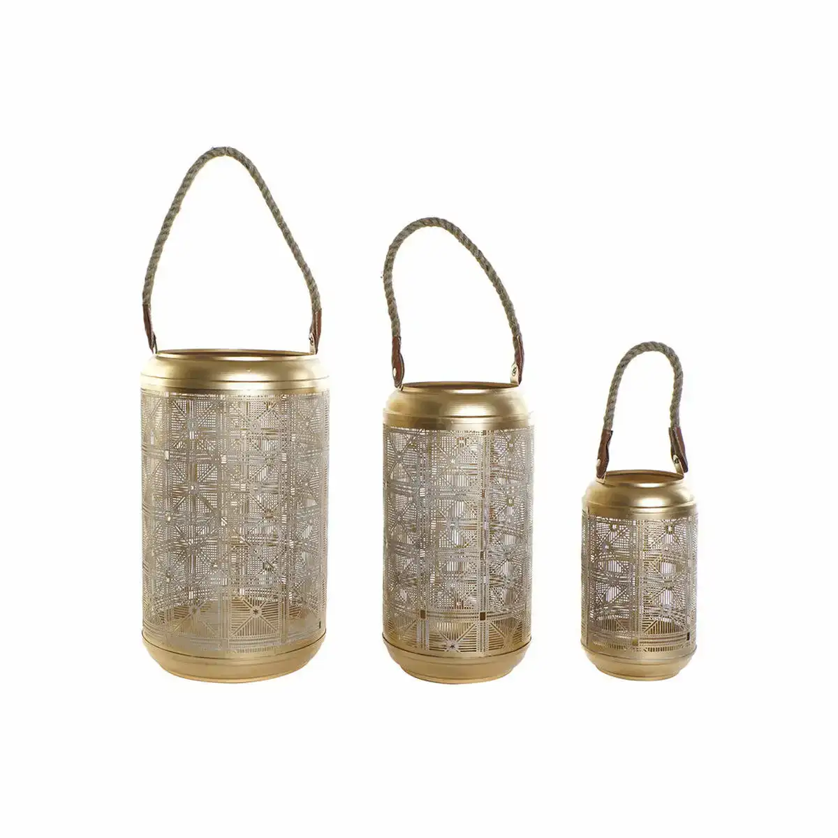 Ensemble de bougeoirs dkd home decor 3 pcs dore metal corde 23 x 23 x 42 cm _1836. Bienvenue sur DIAYTAR COTE D'IVOIRE - Où Choisir est un Voyage Sensoriel. Plongez dans notre catalogue et trouvez des produits qui éveillent vos sens et embellissent votre quotidien.