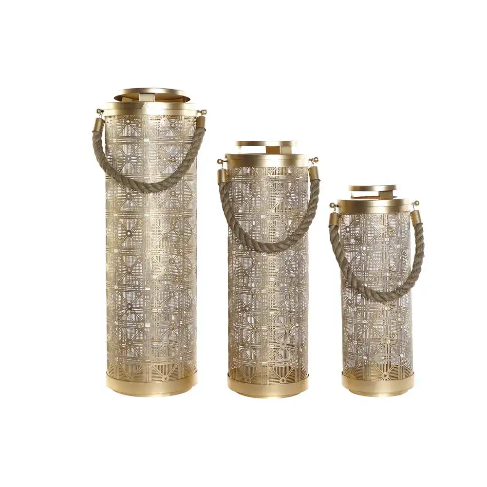Ensemble de bougeoirs dkd home decor 3 pcs dore metal jute 24 x 24 x 66 cm _8922. DIAYTAR COTE D'IVOIRE - Votre Destination Shopping d'Exception. Parcourez nos rayons virtuels et choisissez des produits qui incarnent l'excellence et la diversité.