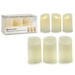 Ensemble de bougies creme cire 8 x 13 x 8 cm_8722. DIAYTAR COTE D'IVOIRE - L'Art de Vivre le Shopping Authentique. Découvrez notre boutique en ligne et trouvez des produits qui incarnent la passion et le savoir-faire du Côte d'Ivoire.