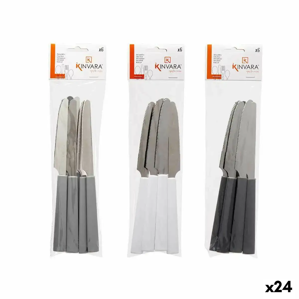 Ensemble de couteaux acier inoxydable polypropylene 24 unites_7736. Bienvenue chez DIAYTAR COTE D'IVOIRE - Où Chaque Article Est une Découverte. Naviguez à travers nos offres et laissez-vous surprendre par des trésors cachés qui enrichiront votre vie.