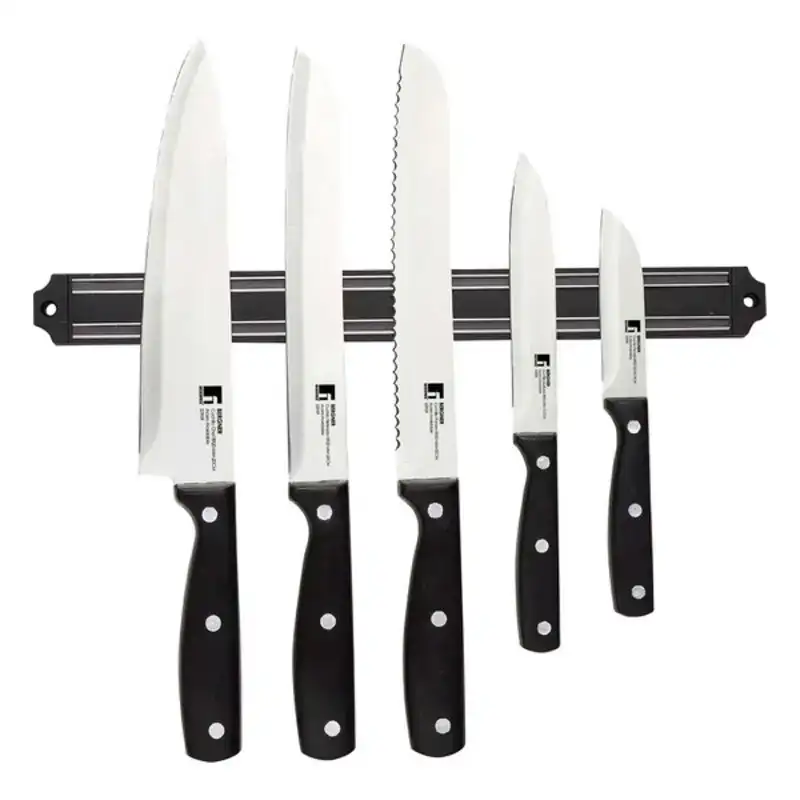 Ensemble de couteaux de cuisine et support masterpro gourmet 6 pcs _6409. DIAYTAR COTE D'IVOIRE - Votre Passage vers le Chic et l'Élégance. Naviguez à travers notre boutique en ligne pour trouver des produits qui ajoutent une touche sophistiquée à votre style.