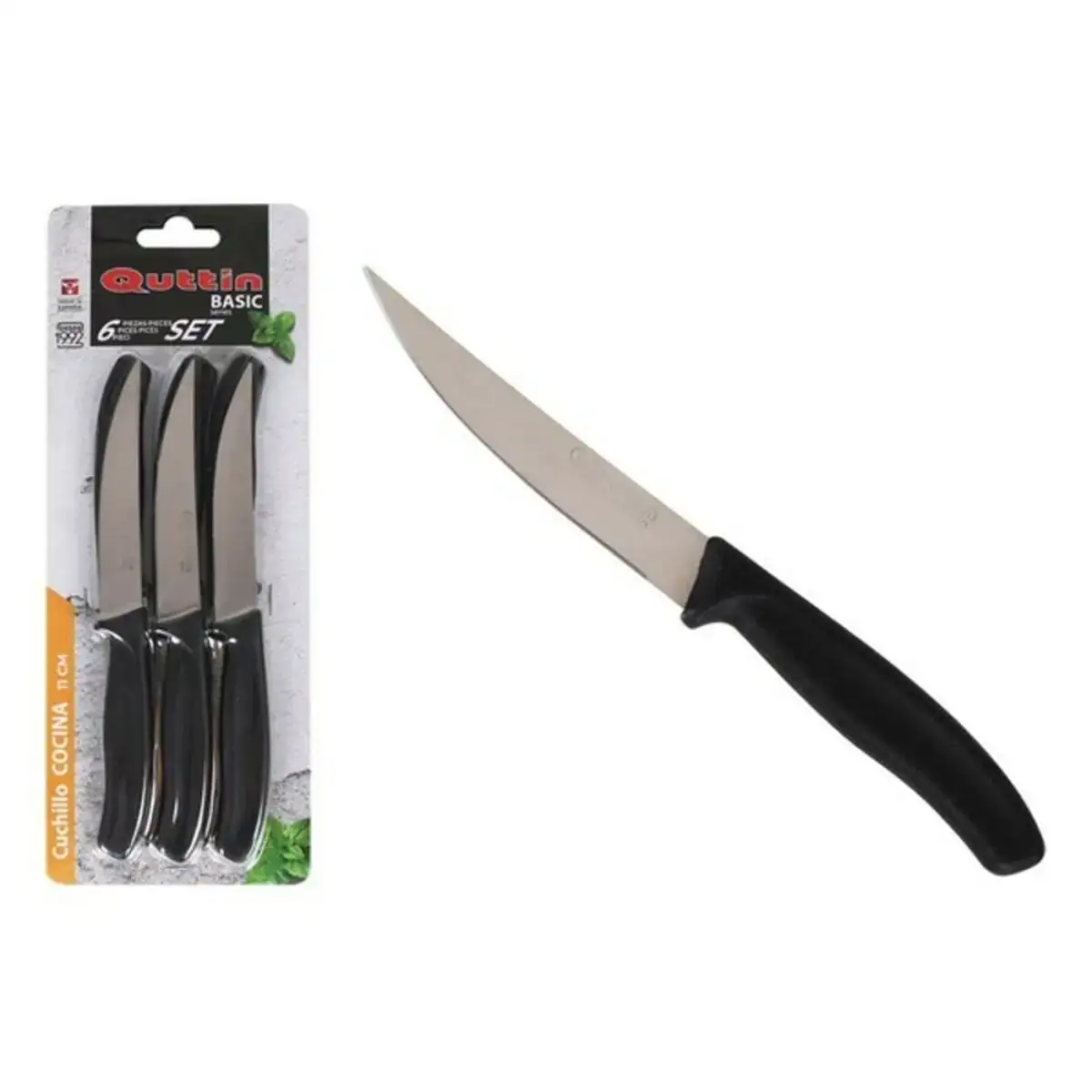 Ensemble de couteaux quttin noir 6 unites 21 3 cm 6 pcs _9211. DIAYTAR COTE D'IVOIRE - Votre Destination de Shopping Authentique au Côte d'Ivoire. Plongez dans notre boutique en ligne pour découvrir des produits qui célèbrent la riche culture et l'artisanat du pays.