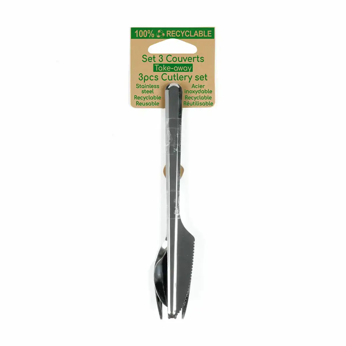 Ensemble de couverts amefa metal acier 3 pcs _7133. DIAYTAR COTE D'IVOIRE - Là où le Shopping devient une Fête des Sens. Plongez dans notre univers et choisissez des produits qui éveillent votre goût pour l'esthétique et l'authenticité.