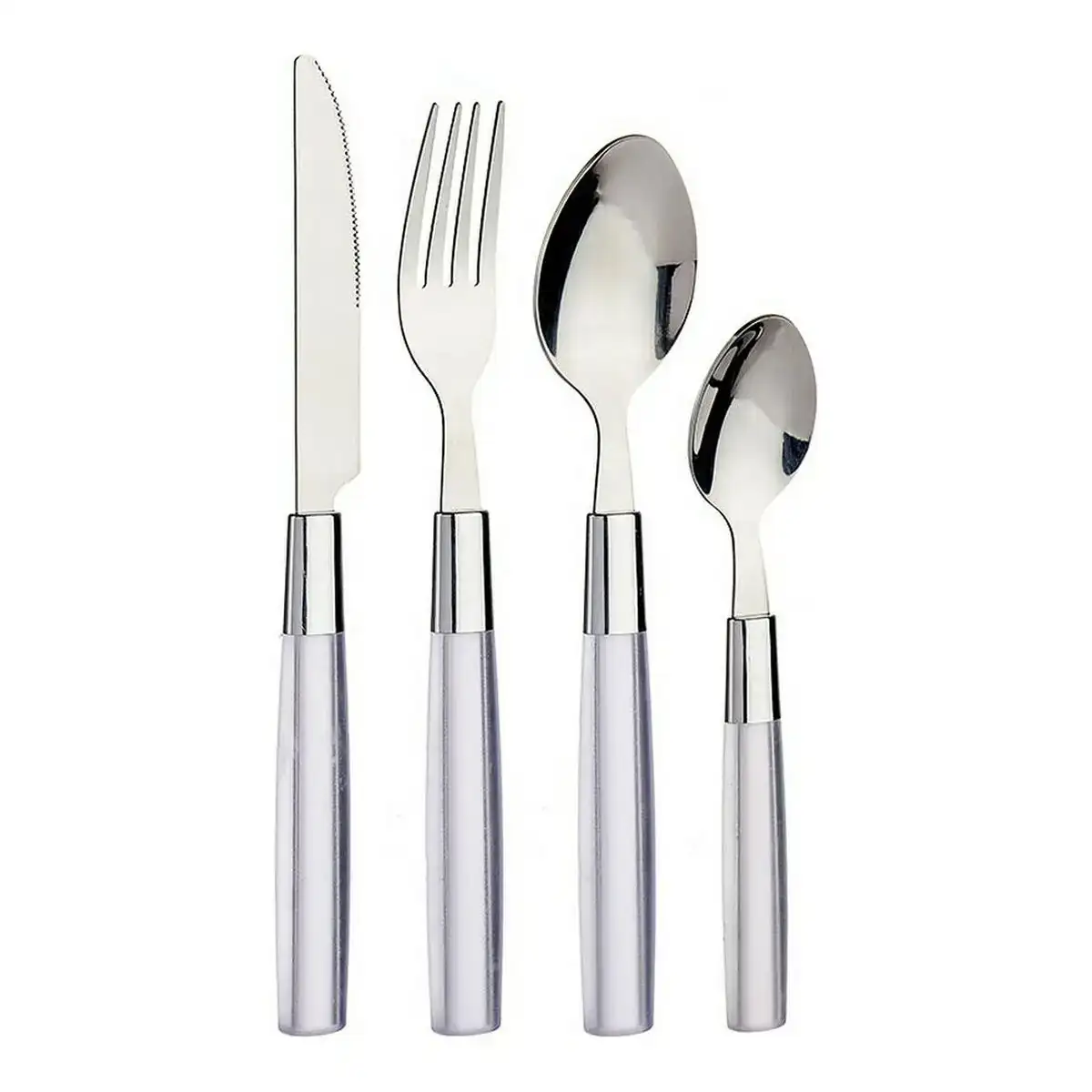 Ensemble de couverts argente acier inoxydable blanc 16 pieces_2784. Bienvenue sur DIAYTAR COTE D'IVOIRE - Là où Chaque Objet a une Âme. Plongez dans notre catalogue et trouvez des articles qui portent l'essence de l'artisanat et de la passion.