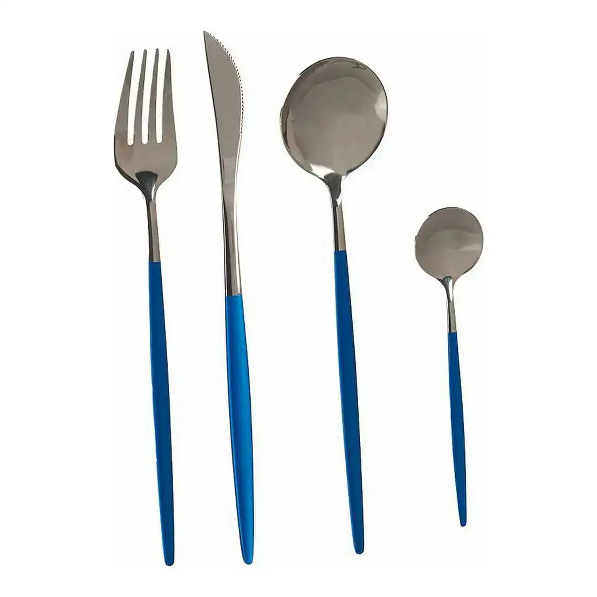 Ensemble de couverts argente bleu acier inoxydable 8 pcs _7326. DIAYTAR COTE D'IVOIRE - Là où les Possibilités sont Infinies. Parcourez nos catégories et laissez-vous séduire par des produits qui enrichiront votre quotidien, du pratique à l'esthétique.