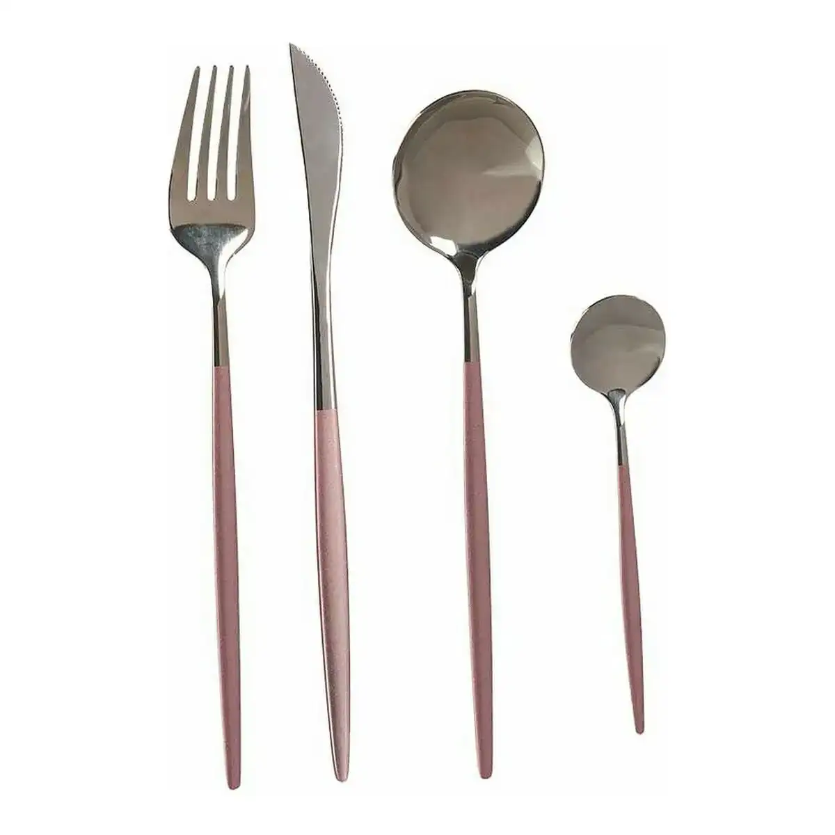 Ensemble de couverts argente rose acier inoxydable 8 pcs _8321. DIAYTAR COTE D'IVOIRE - Où Choisir Devient un Acte de Découverte. Découvrez notre gamme et choisissez des produits qui éveillent votre curiosité et élargissent vos horizons.