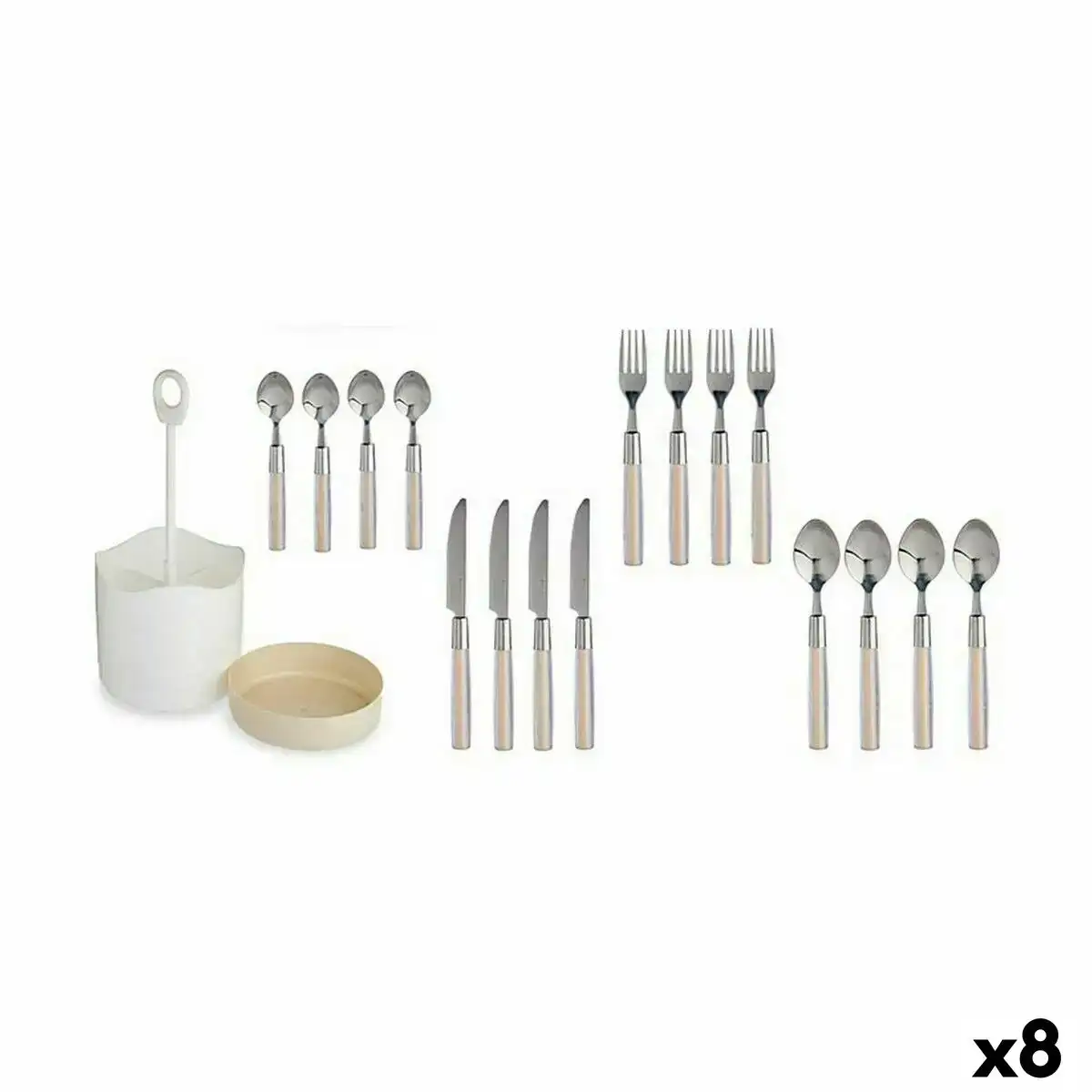 Ensemble de couverts beige acier inoxydable 8 unites _9597. Bienvenue chez DIAYTAR COTE D'IVOIRE - Où Choisir Rime avec Découvrir. Plongez dans notre catalogue et trouvez des produits qui révèlent la diversité et la richesse culturelle du Côte d'Ivoire.