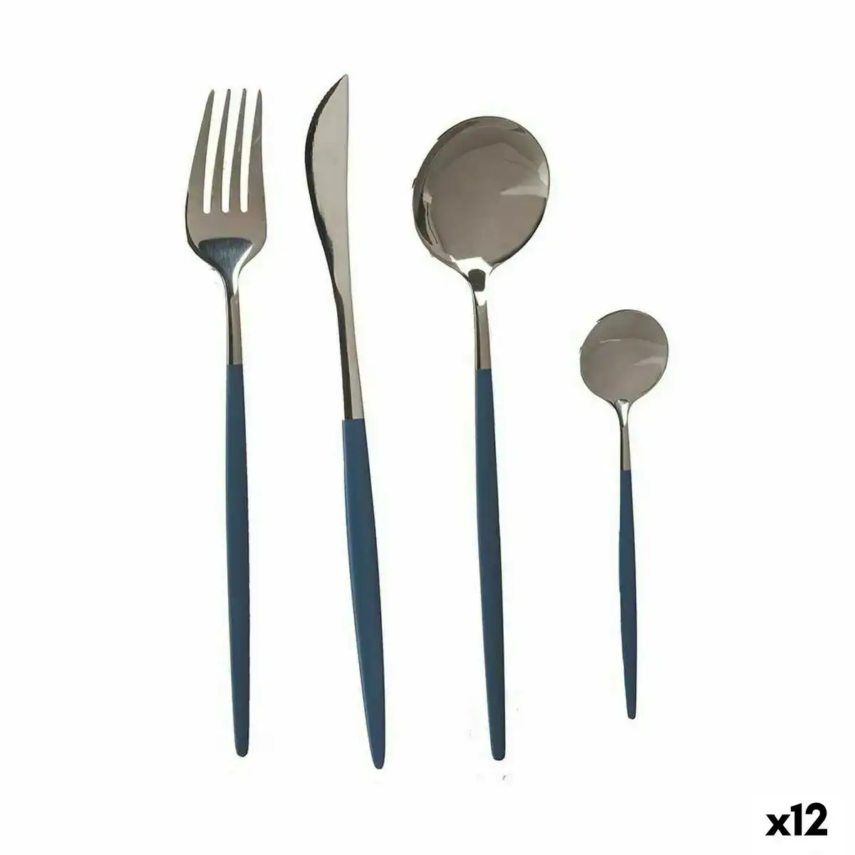 Ensemble de couverts gris argente acier inoxydable 12 unites _1676. DIAYTAR COTE D'IVOIRE - Où Choisir Devient un Plaisir. Découvrez notre boutique en ligne et choisissez parmi une variété de produits qui satisferont tous vos besoins.
