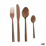Ensemble de couverts or rose acier inoxydable 12 unites _8839. DIAYTAR COTE D'IVOIRE - Votre Escale Shopping incontournable. Explorez notre boutique en ligne et dénichez des trésors qui reflètent la richesse culturelle et la modernité du Côte d'Ivoire.
