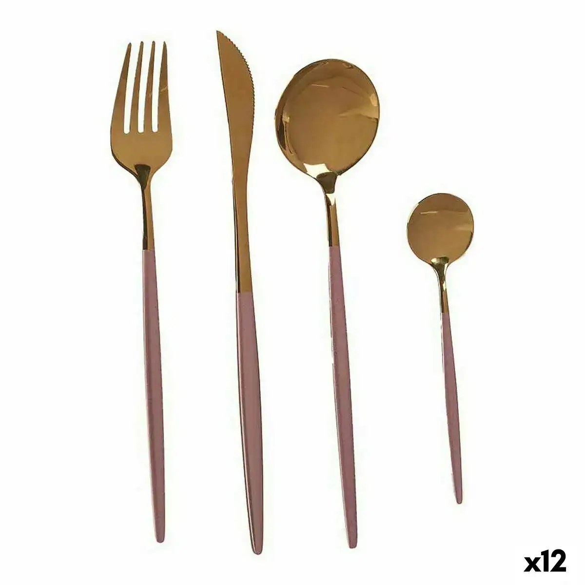 Ensemble de couverts rose dore acier inoxydable 12 unites _9463. Entrez dans l'Univers de DIAYTAR COTE D'IVOIRE - Où l'Authenticité Renouvelle Votre Quotidien. Explorez notre gamme de produits et trouvez des articles qui reflètent votre essence.