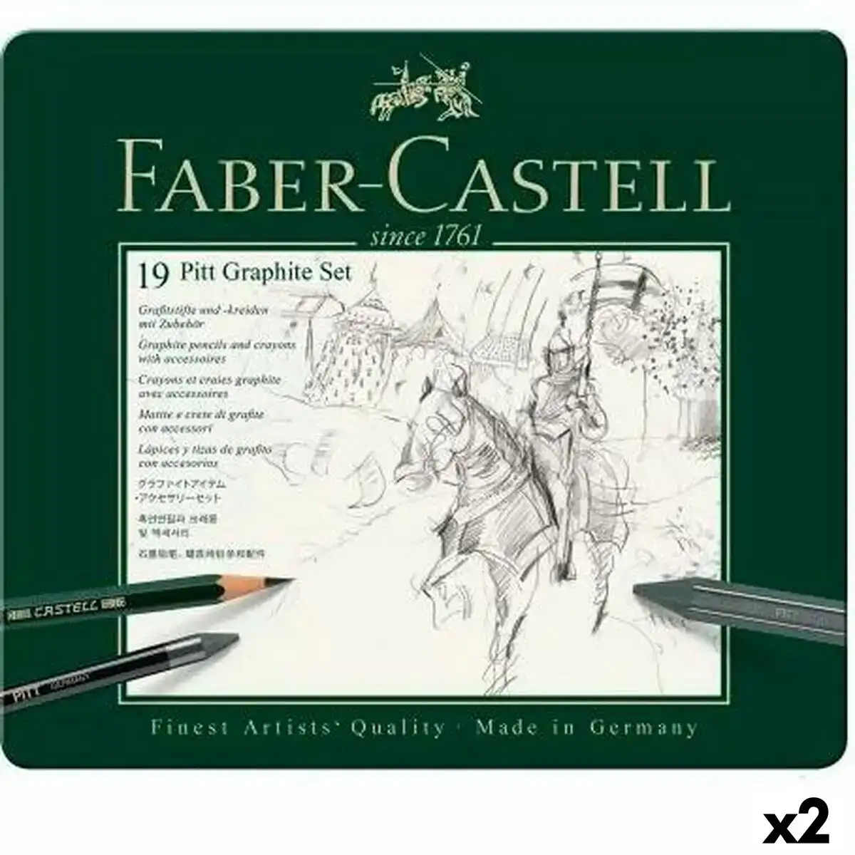 Ensemble de crayons faber castell 2 unites _1574. DIAYTAR COTE D'IVOIRE - Votre Destination Shopping Éthique. Parcourez notre gamme et choisissez des articles qui respectent l'environnement et les communautés locales.