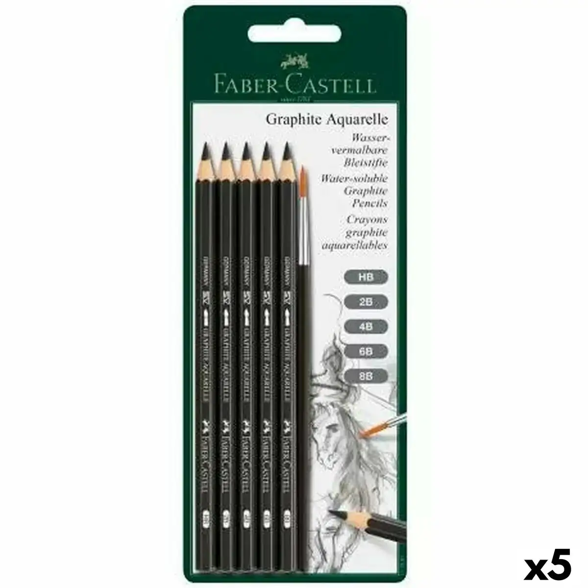 Ensemble de crayons faber castell aquarelle 5 unites_6627. DIAYTAR COTE D'IVOIRE - Un Monde de Possibilités à Portée de Clic. Parcourez notre site web pour découvrir des sélections infinies, de l'épicerie aux bijoux, et vivez une expérience d'achat sans pareil.