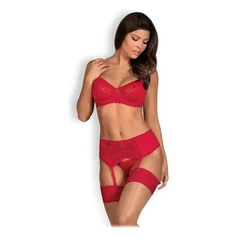 Ensemble de lingerie en dentelle jolierose obsessive 3 pcs rouge_8358. DIAYTAR COTE D'IVOIRE - Votre Destination Shopping Inspirante. Explorez notre catalogue pour trouver des articles qui stimulent votre créativité et votre style de vie.