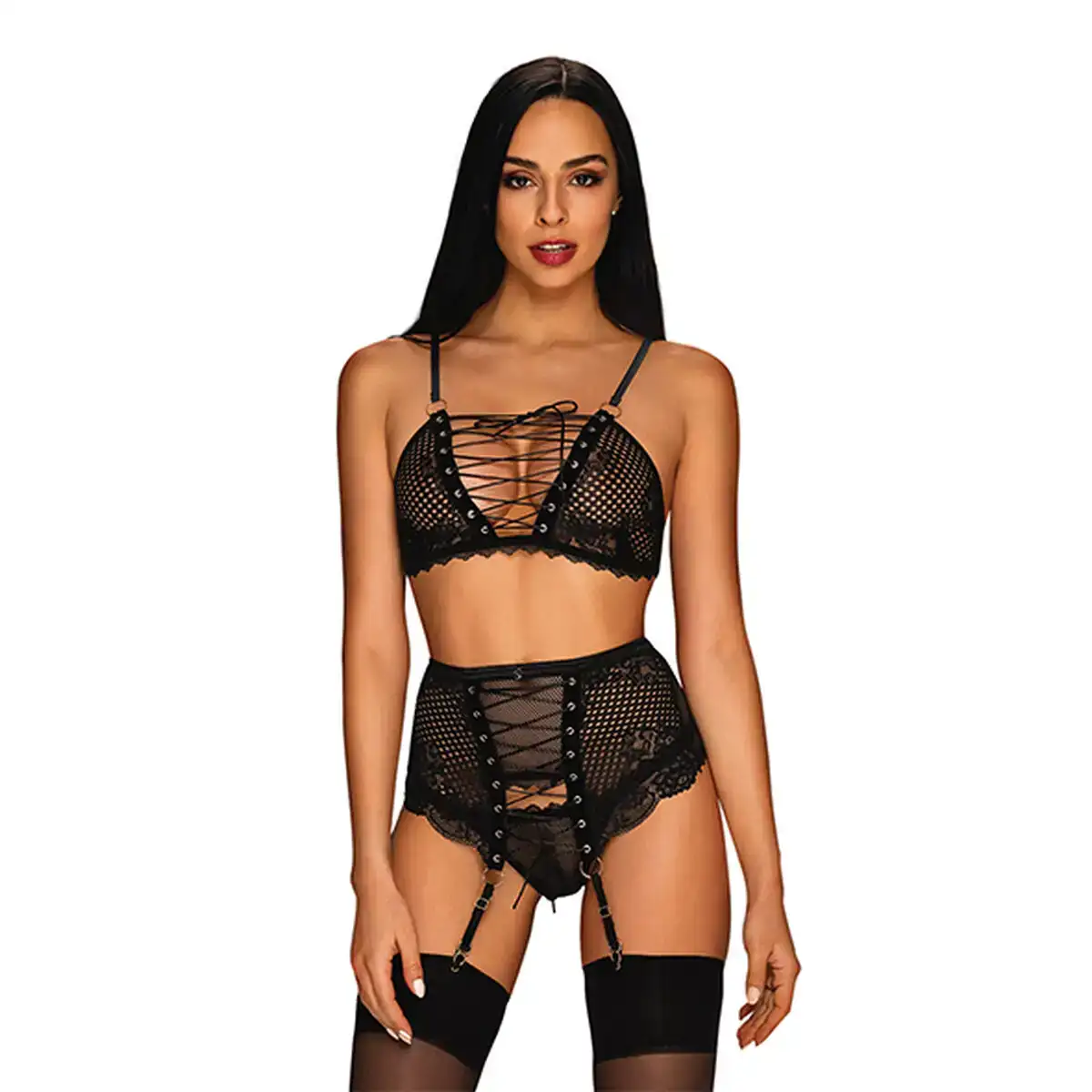 Ensemble de lingerie obsessive basitta noir 3 pieces_9109. DIAYTAR COTE D'IVOIRE - Là où la Qualité est Non Négociable. Parcourez notre boutique en ligne pour découvrir des produits qui incarnent le raffinement et l'excellence du Côte d'Ivoire.