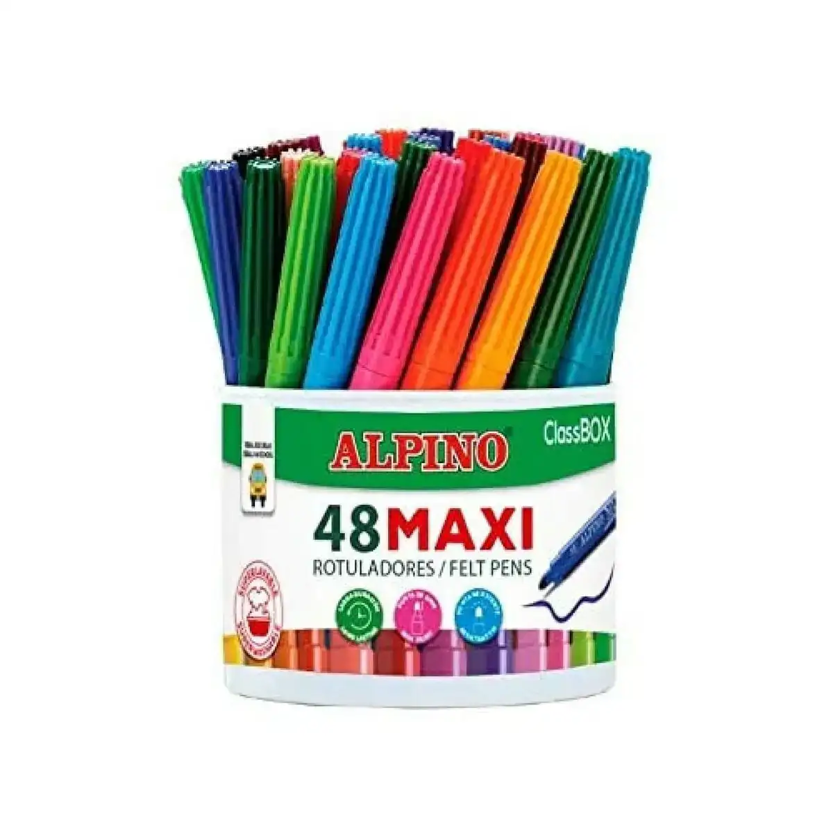 Ensemble de marqueurs alpino classbox multicouleur 48 pieces_6472. DIAYTAR COTE D'IVOIRE - L'Art de Magasiner sans Frontières. Parcourez notre vaste sélection d'articles et trouvez tout ce dont vous avez besoin, du chic à l'authentique, du moderne au traditionnel.