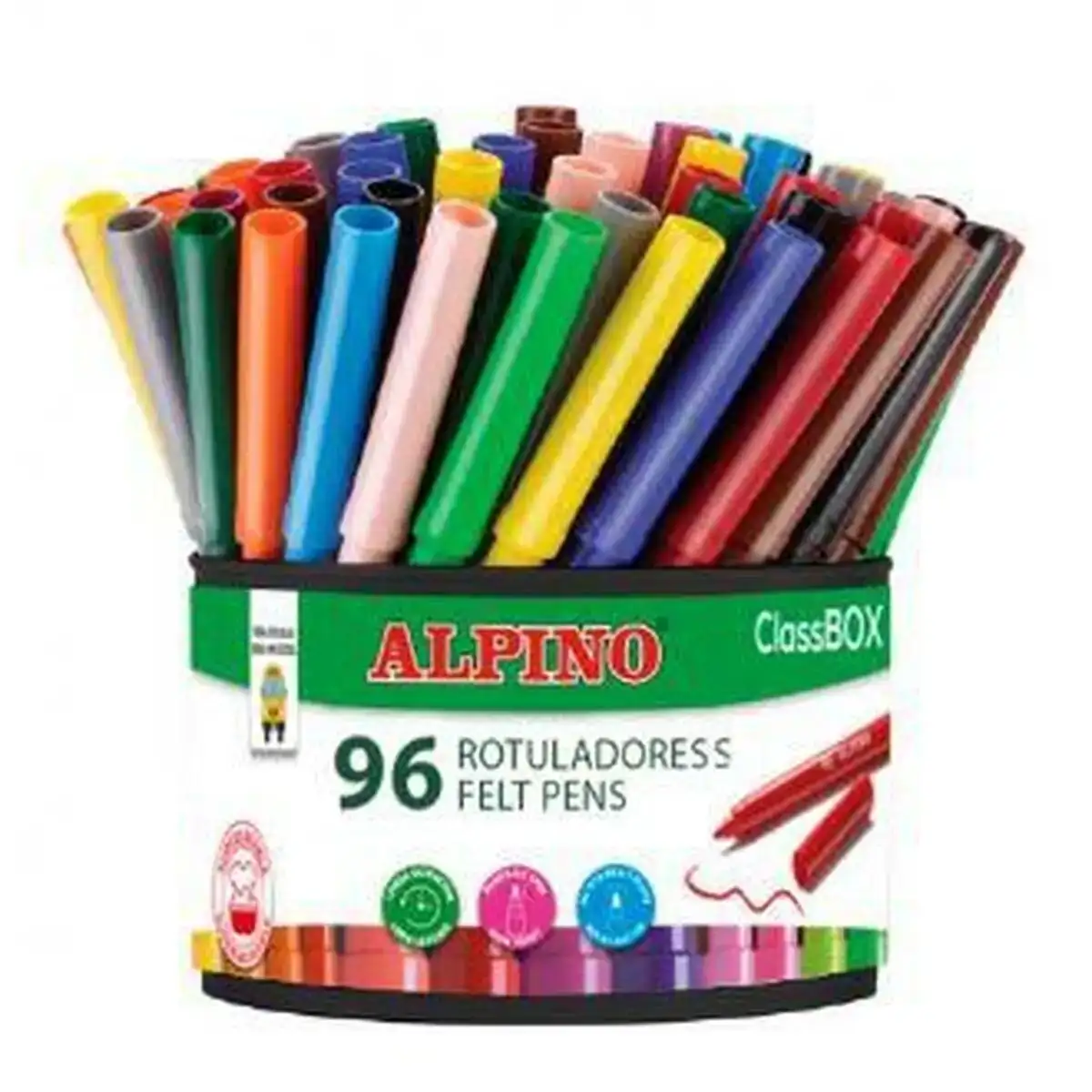 Ensemble de marqueurs alpino classbox multicouleur 96 pieces_9571. DIAYTAR COTE D'IVOIRE - Où Choisir est un Acte d'Amour pour le Côte d'Ivoire. Explorez notre boutique en ligne et choisissez des articles qui célèbrent la culture et l'artisanat du pays.