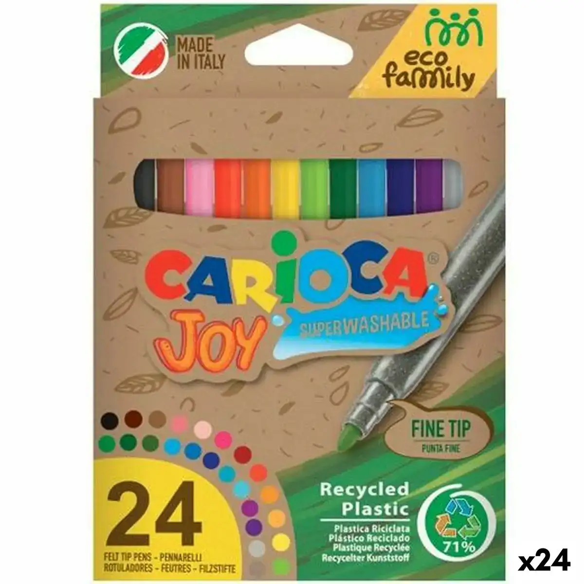 Ensemble de marqueurs carioca joy eco family multicouleur 24 pieces 24 unites _7435. DIAYTAR COTE D'IVOIRE - L'Équilibre Parfait entre Tradition et Modernité. Explorez notre collection pour trouver des produits qui incarnent la culture et la contemporanéité du Côte d'Ivoire.