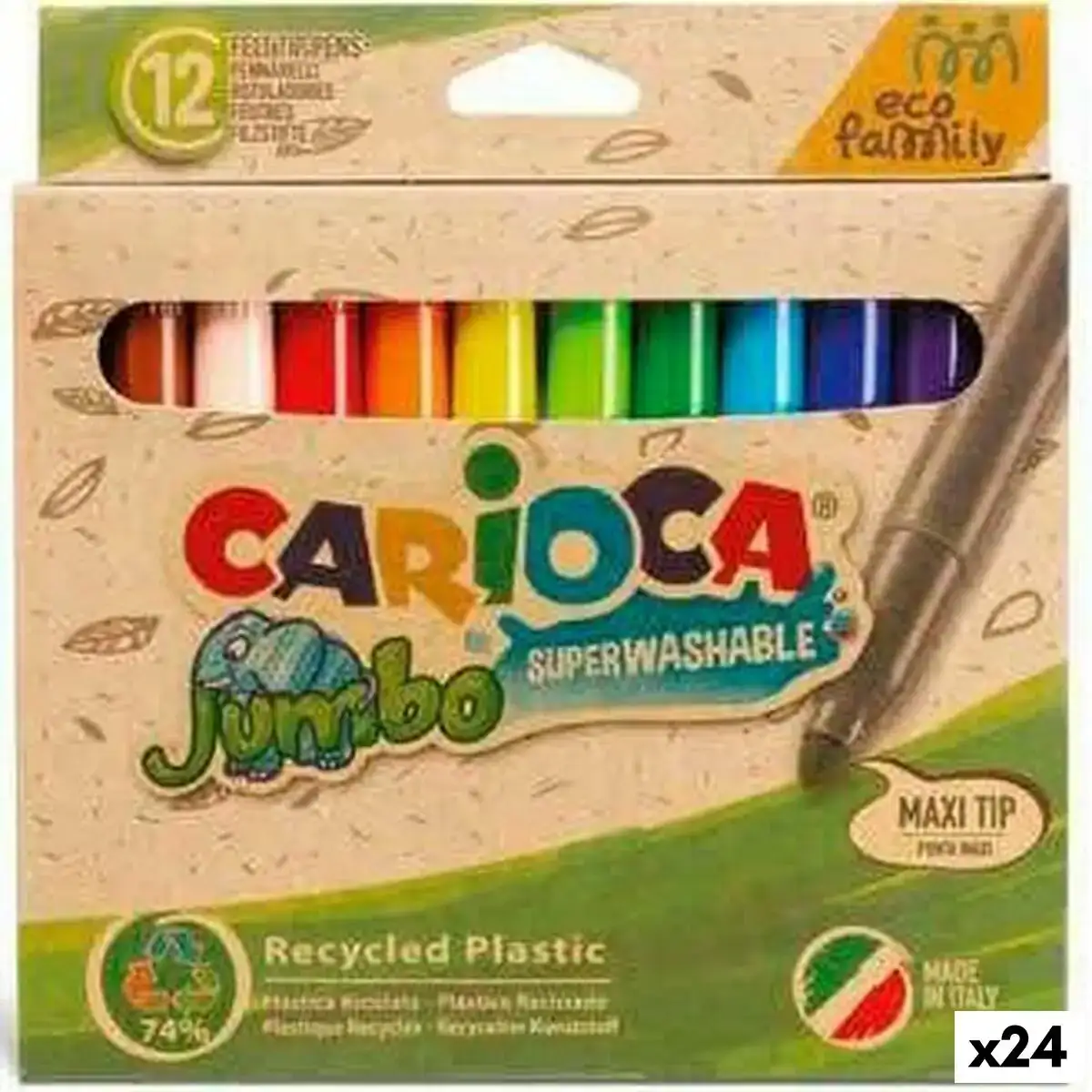 Ensemble de marqueurs carioca jumbo eco family multicouleur 24 pieces 24 unites _3328. DIAYTAR COTE D'IVOIRE - Votre Destination Shopping d'Exception. Parcourez nos rayons virtuels et choisissez des produits qui incarnent l'excellence et la diversité.