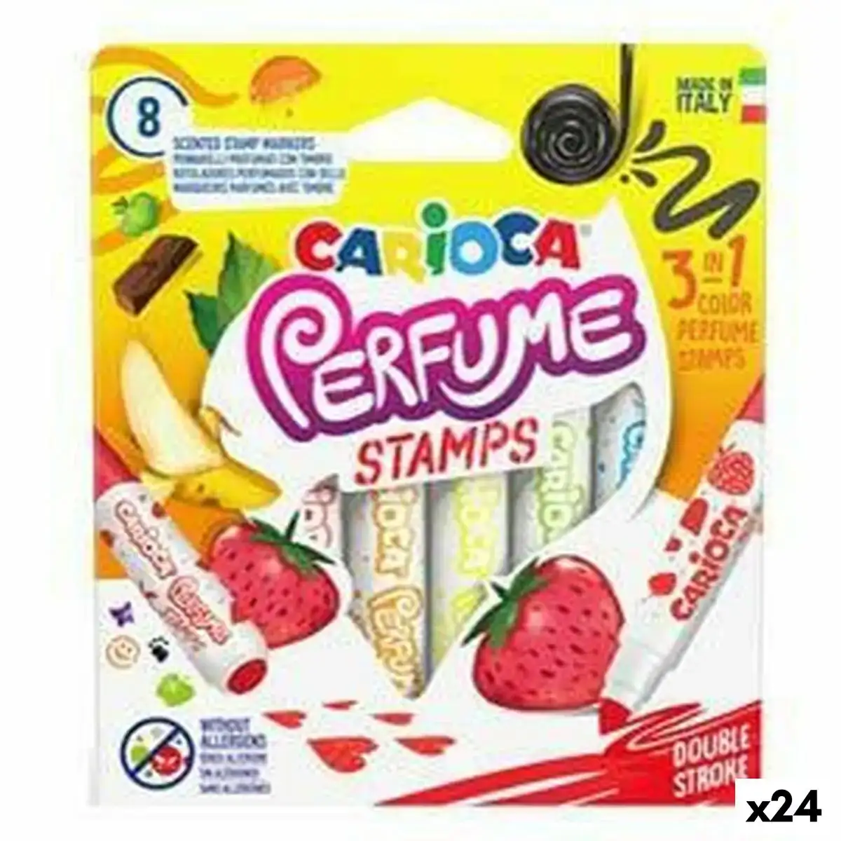 Ensemble de marqueurs carioca perfume stamps multicouleur 24 unites _7168. DIAYTAR COTE D'IVOIRE - Là où Choisir est un Acte d'Amour pour la Culture Côte d'Ivoireaise. Explorez notre gamme et choisissez des produits qui célèbrent la richesse de notre patrimoine.