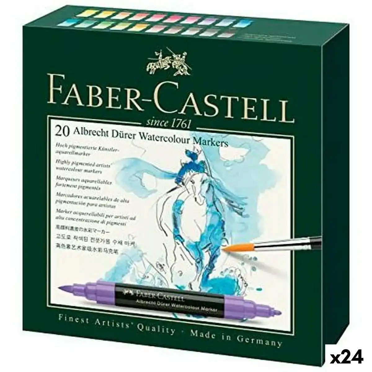 Ensemble de marqueurs faber castell coffret aquarelles 24 unites_5615. DIAYTAR COTE D'IVOIRE - Où Choisir Devient un Acte de Découverte. Découvrez notre gamme et choisissez des produits qui éveillent votre curiosité et élargissent vos horizons.