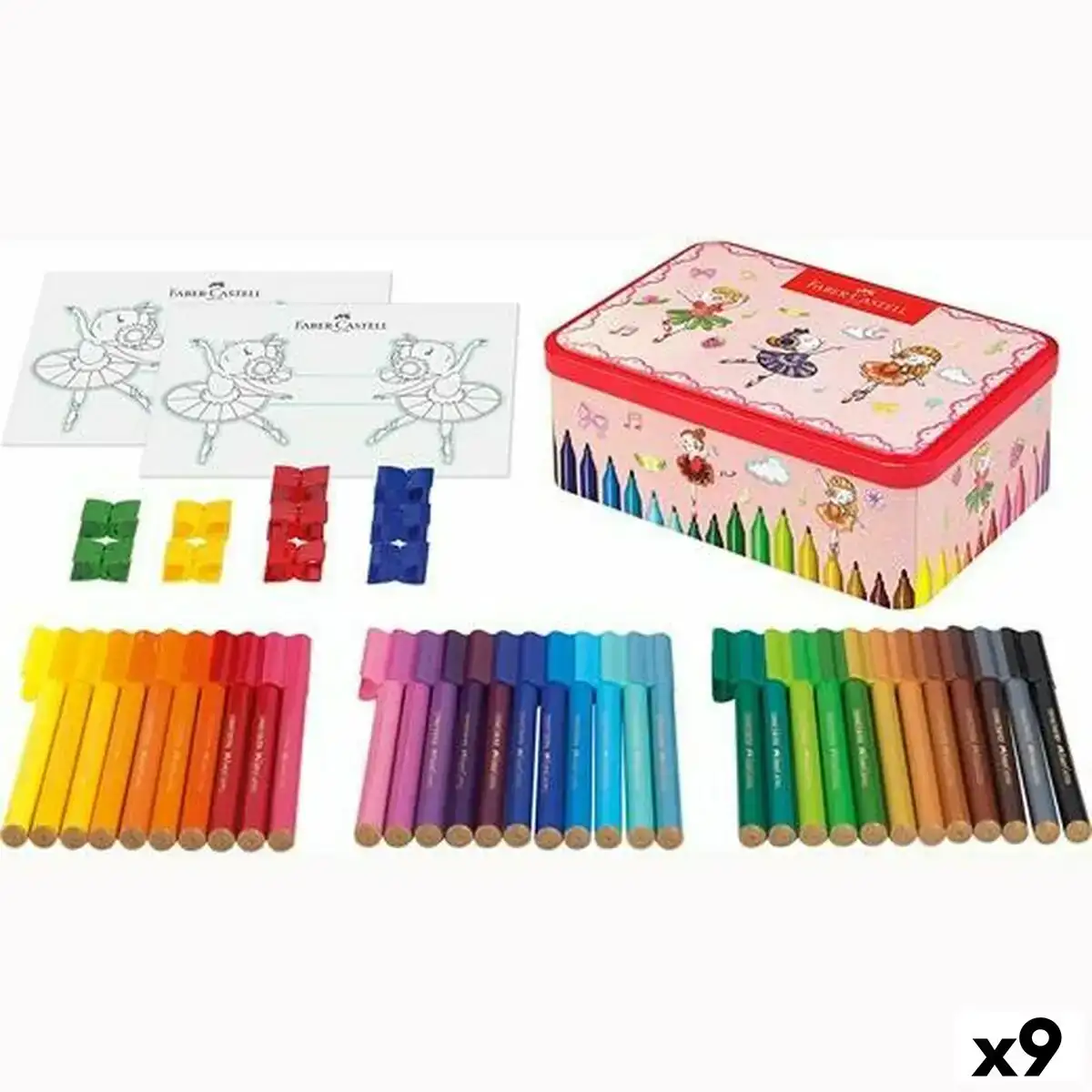 Ensemble de marqueurs faber castell connector ballerine boite en metal 9 unites_6919. Bienvenue chez DIAYTAR COTE D'IVOIRE - Où Chaque Objet a son Histoire. Découvrez notre sélection méticuleuse et choisissez des articles qui racontent l'âme du Côte d'Ivoire.