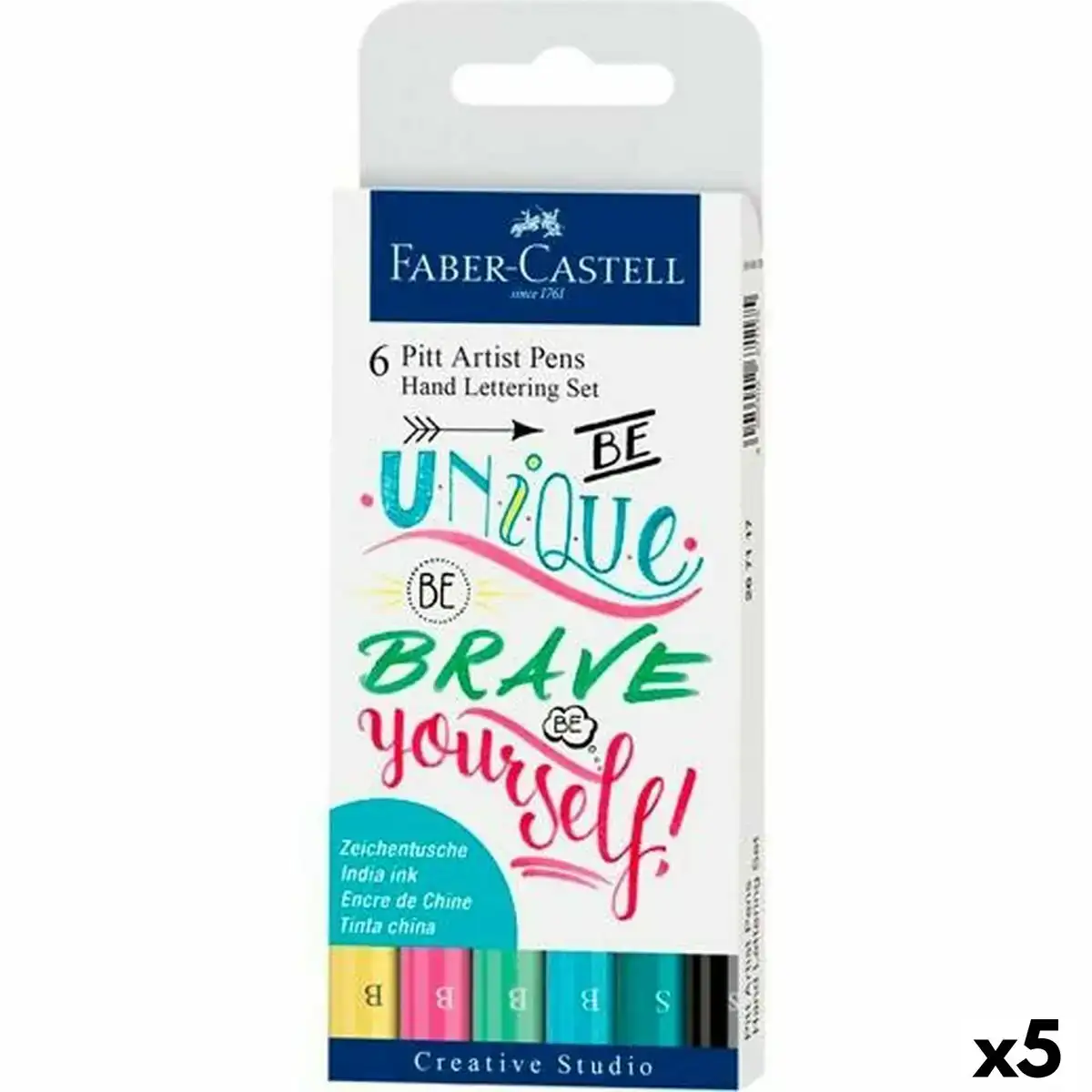 Ensemble de marqueurs faber castell pitt artist coffret calligraphie gateau 5 unites _5762. DIAYTAR COTE D'IVOIRE - Où Choisir Devient une Découverte. Explorez notre boutique en ligne et trouvez des articles qui vous surprennent et vous ravissent à chaque clic.