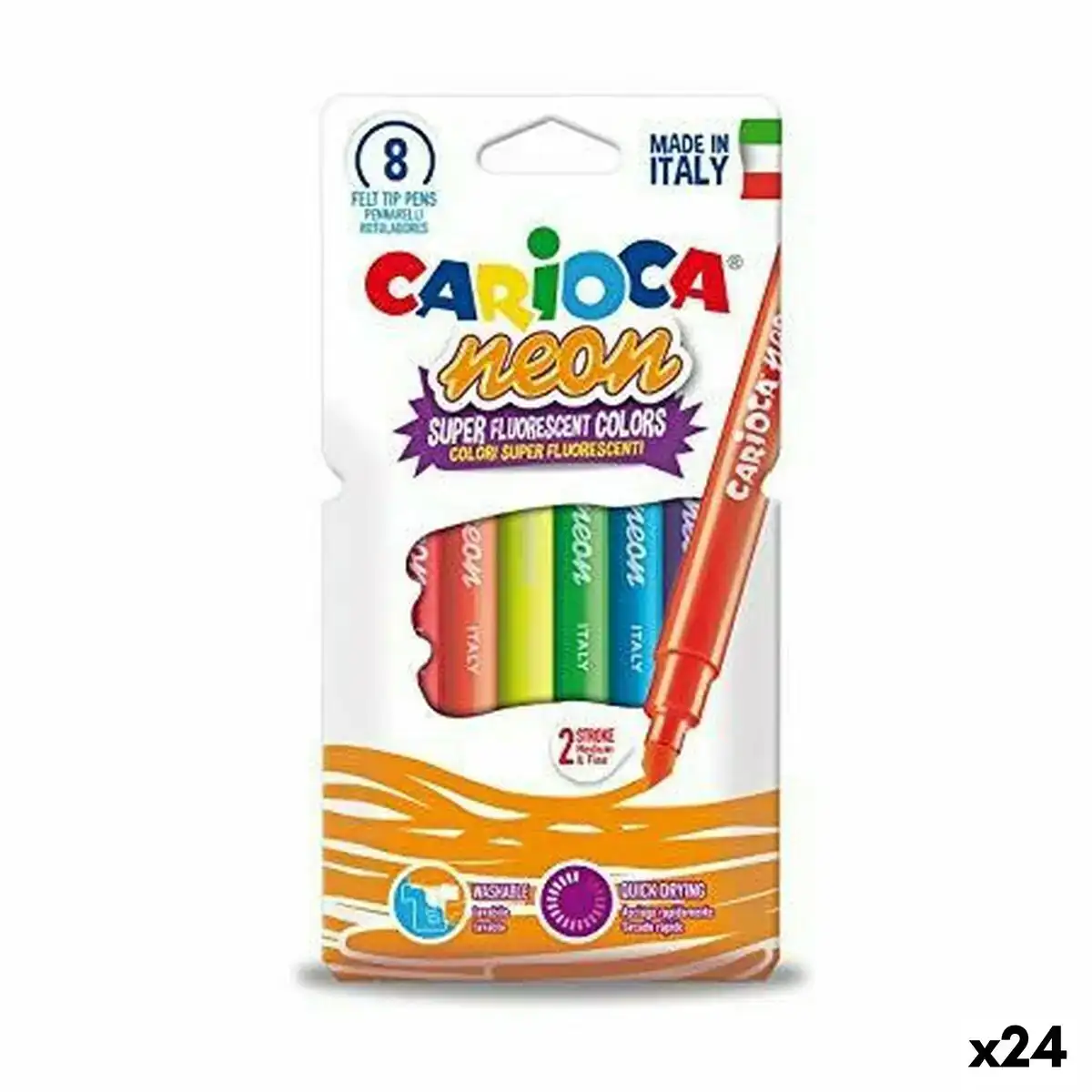 Ensemble de marqueurs fluorescents carioca neon multicouleur 24 unites _7655. DIAYTAR COTE D'IVOIRE - Où l'Élégance Rencontré l'Accessibilité. Parcourez notre catalogue et trouvez des produits qui apportent une touche de sophistication à votre vie quotidienne sans compromettre votre budget.