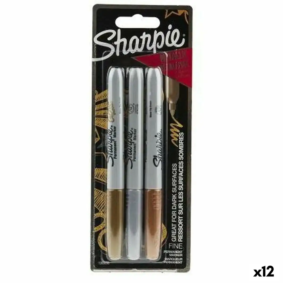 Ensemble de marqueurs sharpie multicouleur metallique 3 pieces 1 mm 12 unites _4719. Plongez dans le Monde de DIAYTAR COTE D'IVOIRE - Où Chaque Article Raconte une Histoire. Explorez notre vaste assortiment et choisissez des produits qui vous parlent et reflètent votre style unique.