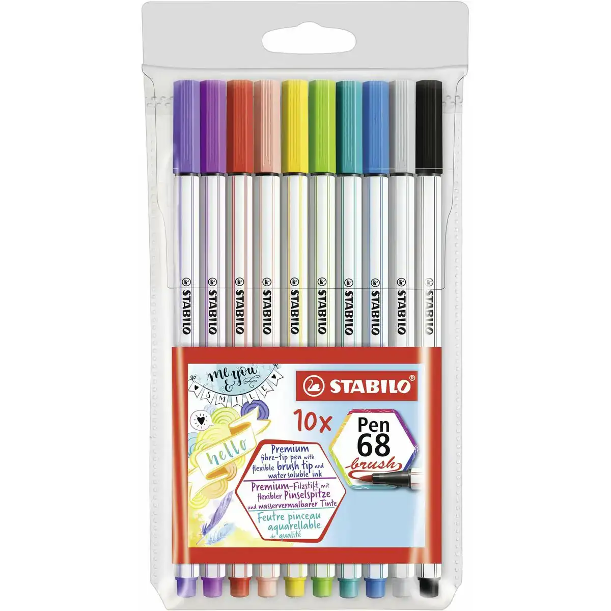 Ensemble de marqueurs stabilo pen 68 brush 10 pieces multicouleur_4134. DIAYTAR COTE D'IVOIRE - Où Choisir est un Acte d'Amour pour le Côte d'Ivoire. Explorez notre boutique en ligne et choisissez des articles qui célèbrent la culture et l'artisanat du pays.