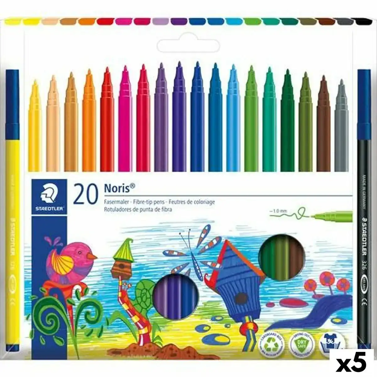 Ensemble de marqueurs staedtler noris 326 5 unites_7141. DIAYTAR COTE D'IVOIRE - L'Art de Choisir, l'Art de Vivre. Parcourez notre boutique en ligne et choisissez parmi des produits de qualité qui ajoutent de l'élégance à votre quotidien.