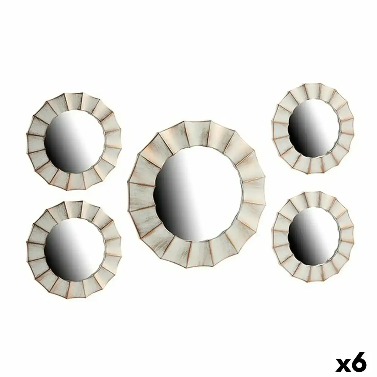 Ensemble de miroirs blanc dore verre plastique 6 unites _7872. Bienvenue chez DIAYTAR COTE D'IVOIRE - Où Choisir est une Invitation au Voyage. Explorez notre boutique en ligne et découvrez des produits qui vous transportent dans l'univers du Côte d'Ivoire.