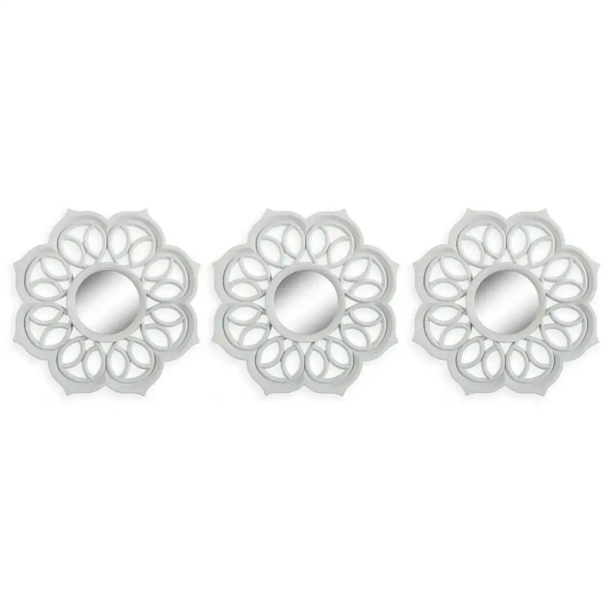 Ensemble de miroirs mural blanc plastique 25 x 25 cm 3 pcs _8051. DIAYTAR COTE D'IVOIRE - Là où le Chic Rencontre la Tradition. Naviguez à travers notre catalogue et choisissez des produits qui équilibrent l'élégance intemporelle et l'innovation moderne.
