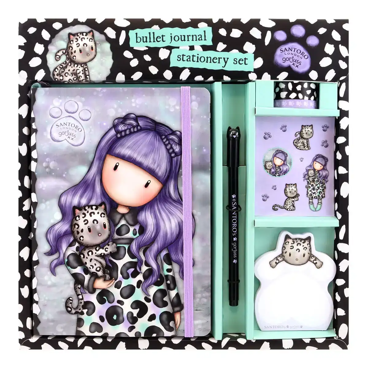 Ensemble de papeterie gorjuss smitten kitten violet noir blanc_7322. Votre Destination de Choix: DIAYTAR COTE D'IVOIRE - Où l'Authenticité Rencontre la Commodité. Faites l'expérience de magasiner en ligne pour des articles qui incarnent la richesse culturelle et la modernité du Côte d'Ivoire.