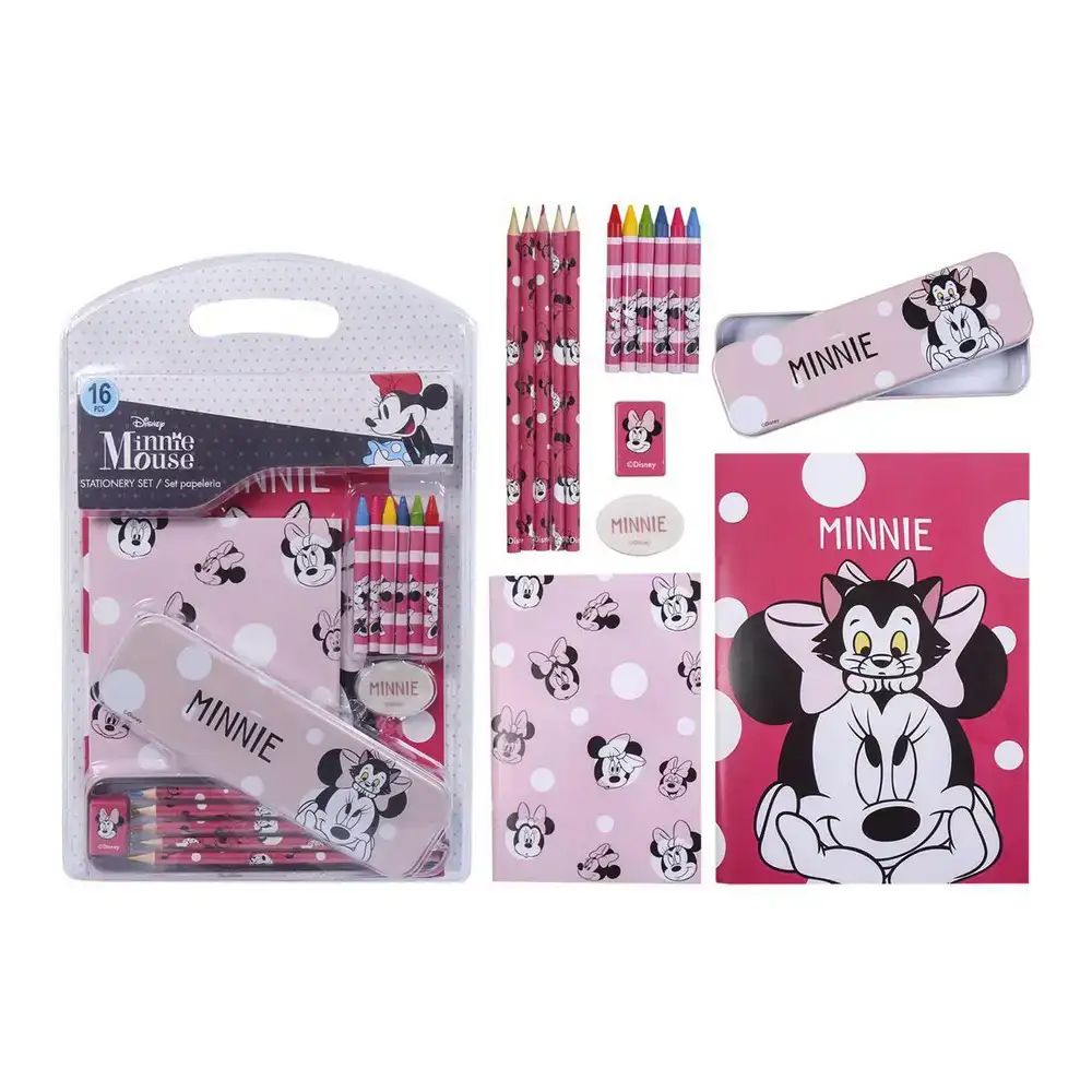 Ensemble de papeterie minnie mouse rose 16 pcs _2494. DIAYTAR COTE D'IVOIRE - L'Art de Vivre le Shopping Authentique. Découvrez notre boutique en ligne et trouvez des produits qui incarnent la passion et le savoir-faire du Côte d'Ivoire.