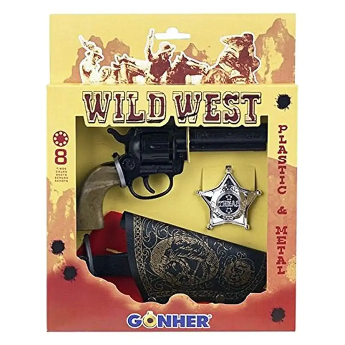Ensemble de pistolets western gonher 3 pcs _3596. DIAYTAR COTE D'IVOIRE - Votre Passage vers l'Exceptionnel. Explorez notre boutique en ligne, où chaque produit est choisi avec soin pour offrir une expérience de shopping inoubliable.