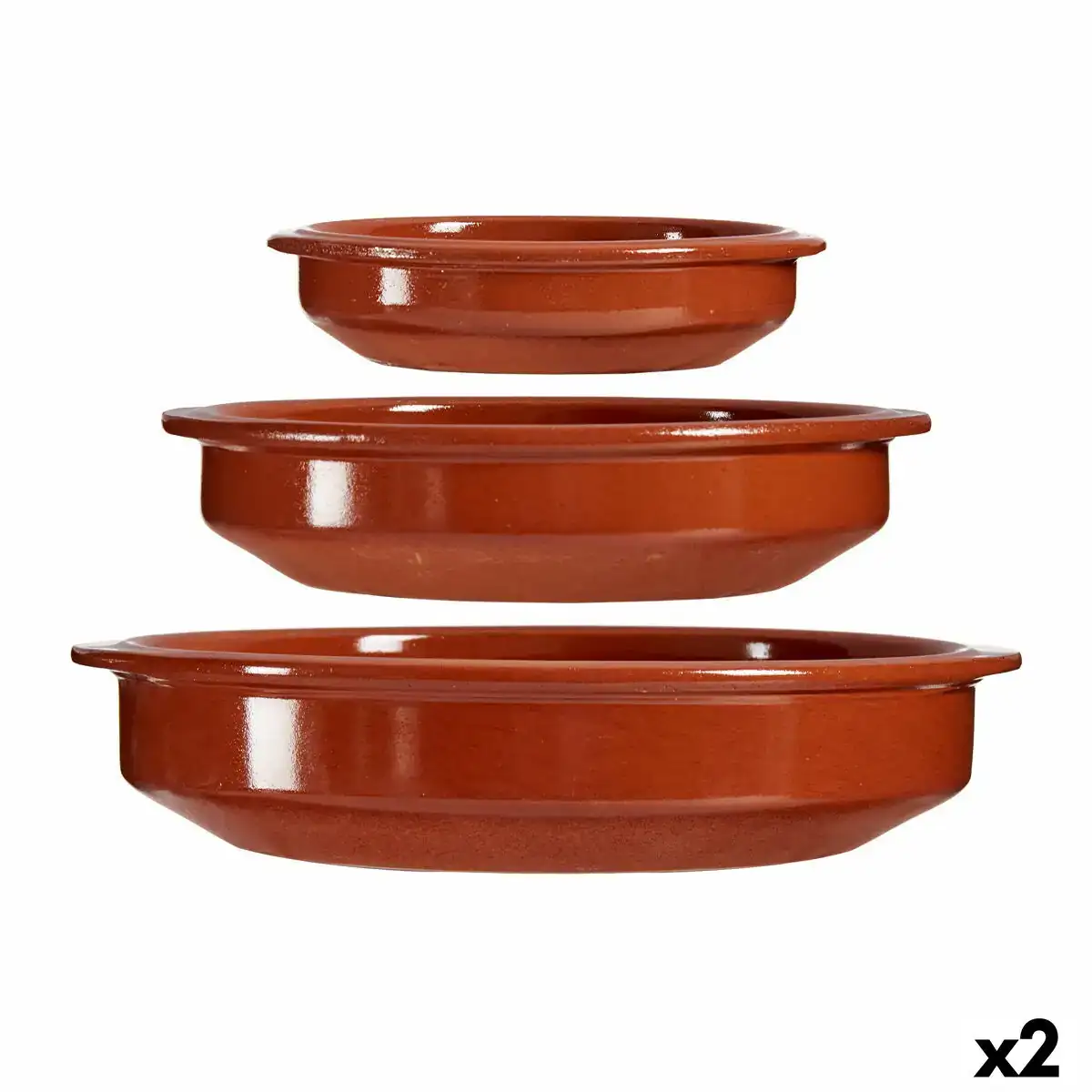 Ensemble de plats de cuisson au four faience 2 unites_6230. DIAYTAR COTE D'IVOIRE - Où Choisir est un Acte d'Amour pour le Côte d'Ivoire. Explorez notre boutique en ligne et choisissez des articles qui célèbrent la culture et l'artisanat du pays.