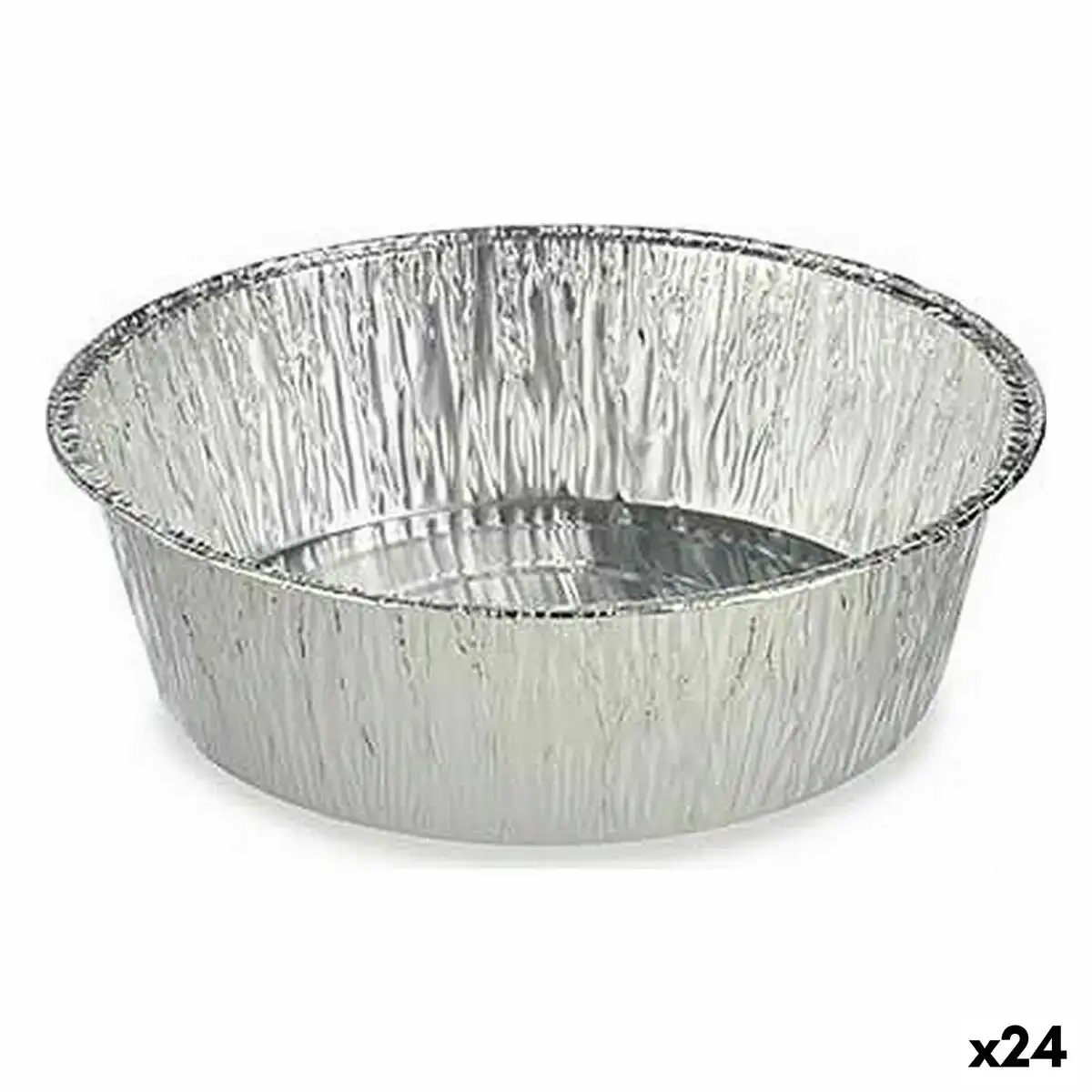 Ensemble de plats pour la cuisine jetable ronde aluminium 25 x 8 x 25 cm 24 unites _8820. DIAYTAR COTE D'IVOIRE - Où Choisir est un Plaisir. Explorez notre boutique en ligne et choisissez parmi des produits de qualité qui satisferont vos besoins et vos goûts.