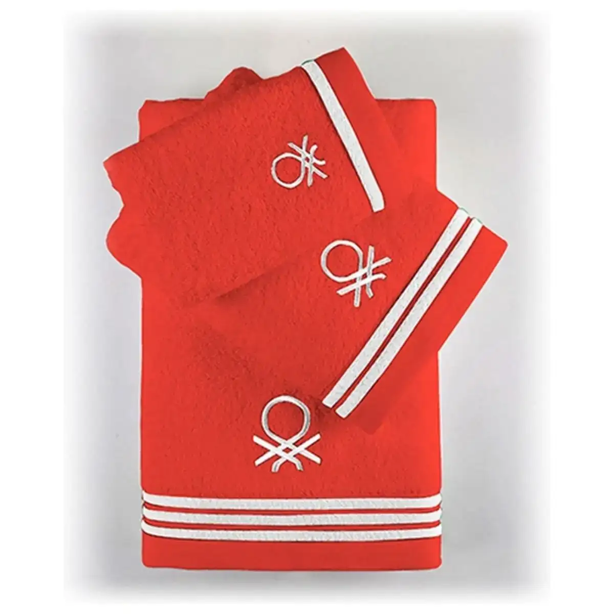 Ensemble de serviettes de toilette benetton be200 rouge coton 3 pcs _8184. DIAYTAR COTE D'IVOIRE - Votre Passage vers l'Éclat et la Beauté. Explorez notre boutique en ligne et trouvez des produits qui subliment votre apparence et votre espace.