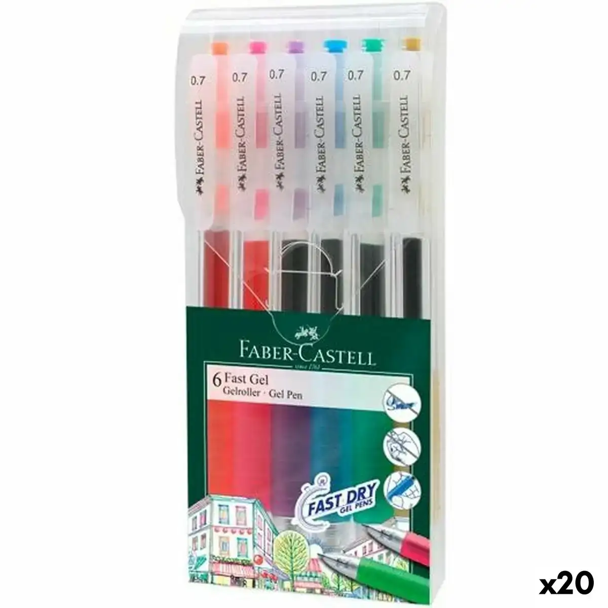 Ensemble de stylos faber castell roller fast multicouleur 20 unites_6509. Votre Destination de Choix: DIAYTAR COTE D'IVOIRE - Où l'Authenticité Rencontre la Commodité. Faites l'expérience de magasiner en ligne pour des articles qui incarnent la richesse culturelle et la modernité du Côte d'Ivoire.